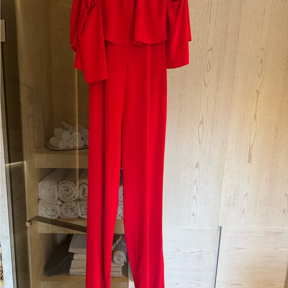 Elegant Red Women's Jumpsuit